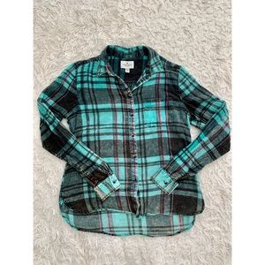 American Eagle Women’s Vintage Flannel - Teal